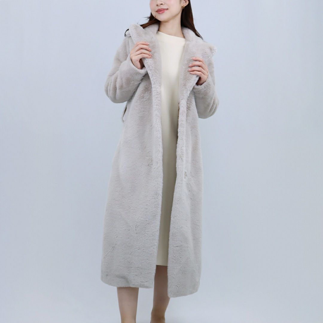 ヘルノ HERNO ロングコート エコファーコート CAPROTTO CA000586D 12422 1985 CHANTILLY