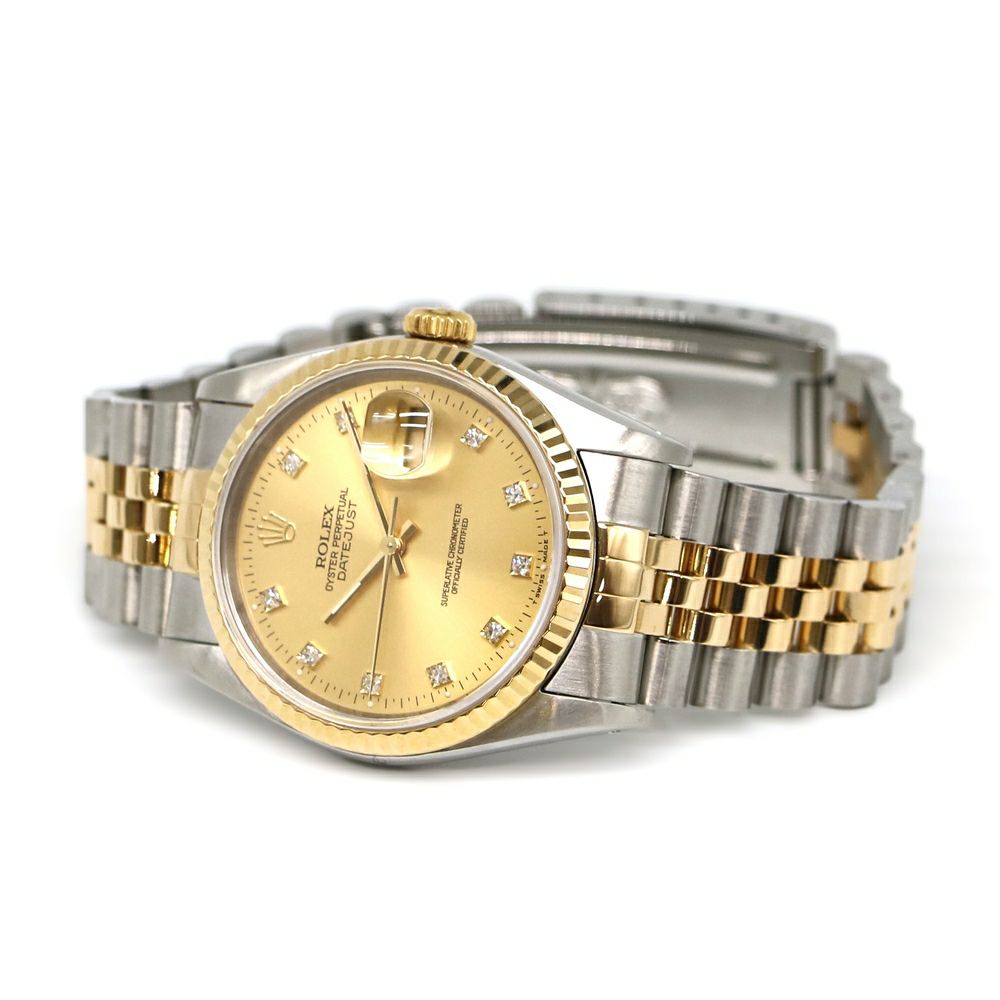 【リユース品】 ロレックス ROLEX 腕時計 メンズウォッチ デイトジャスト 16233G 文字盤：シャンパン 【お取り寄せ】