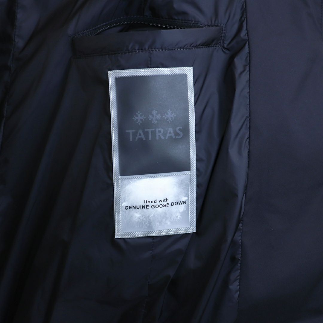 タトラス TATRAS レディース ロングダウン ダウンジャケット ファー ブロックステッチ ジップアップ フーディ― GANO ガノ LJXA0016013588 BLACK