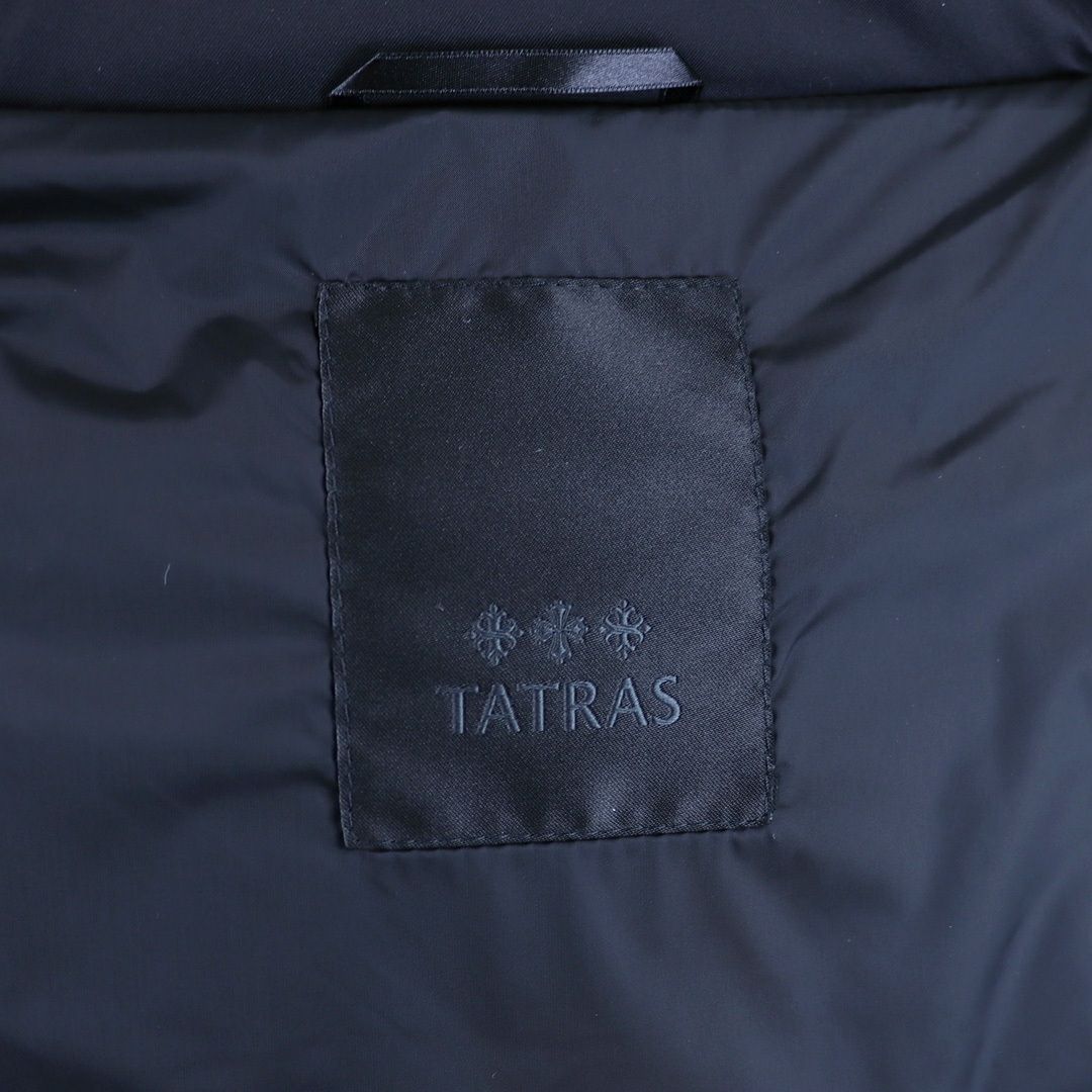 タトラス TATRAS レディース ロングダウン ダウンジャケット ファー ブロックステッチ ジップアップ フーディ― GANO ガノ LJXA0016013588 BLACK