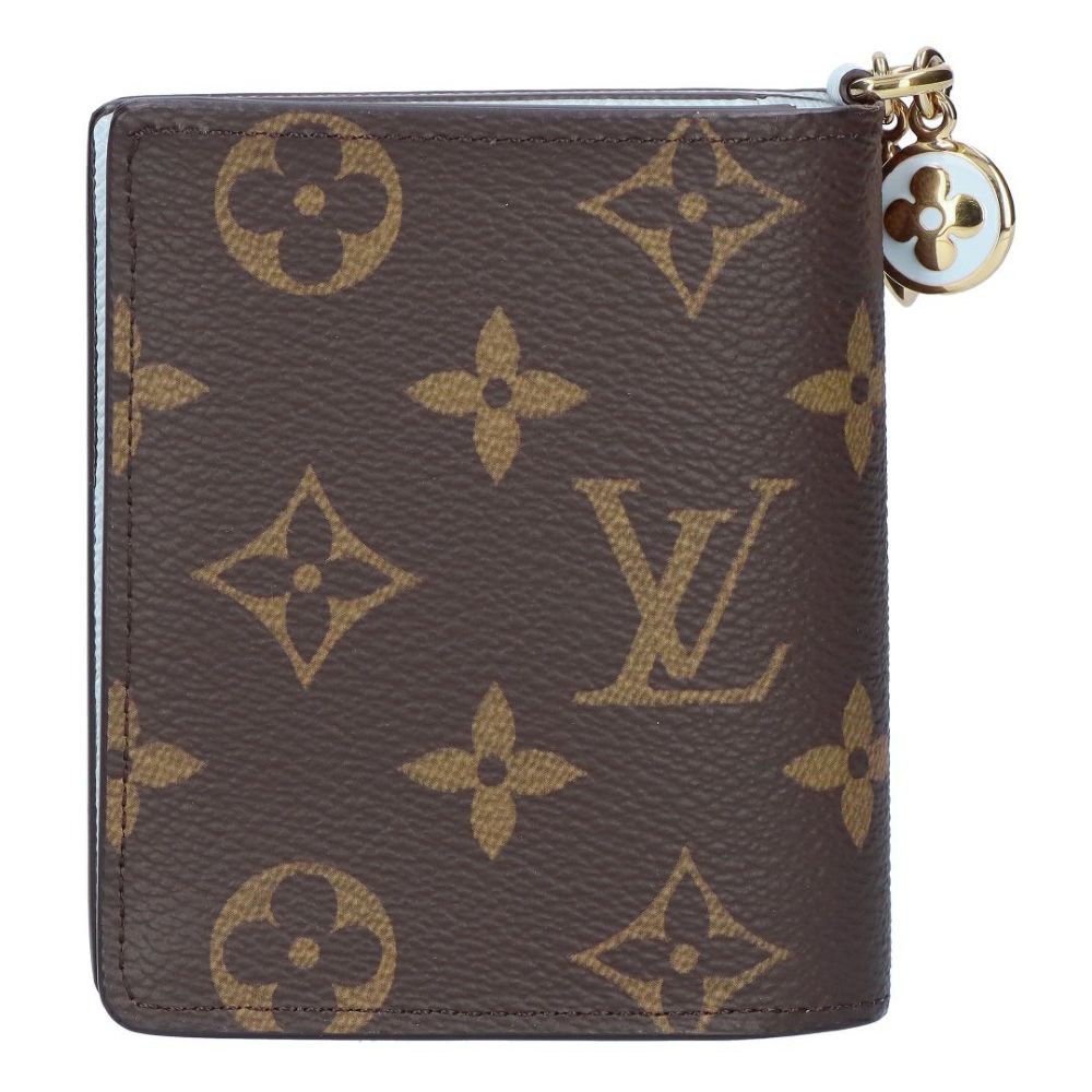 ルイヴィトン LOUIS VUITTON 折財布 二つ折財布 コンパクトウォレット モノグラム M14613 ポケットウォレット・LVチャーム アズールブルー