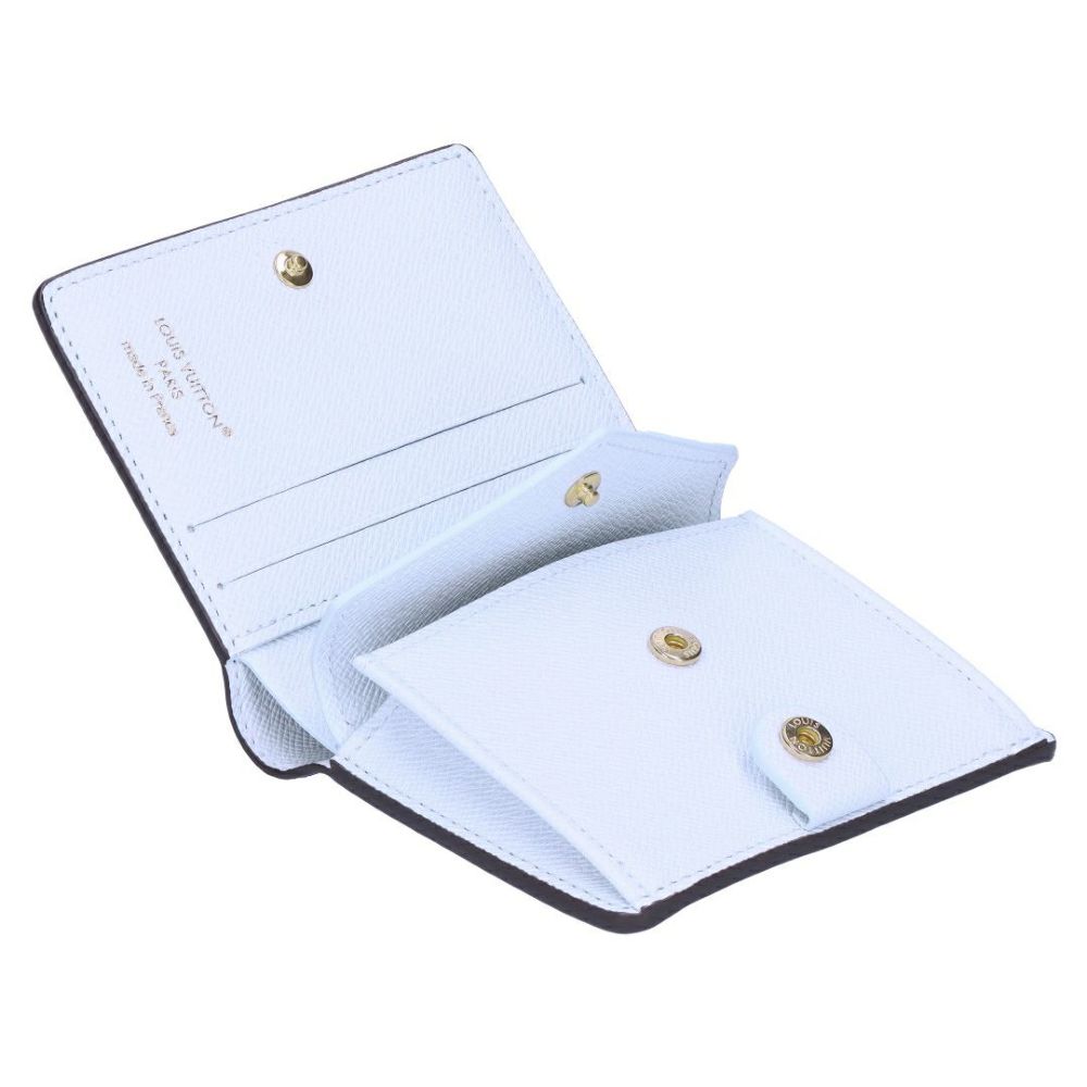 ルイヴィトン LOUIS VUITTON 折財布 二つ折財布 コンパクトウォレット モノグラム M14613 ポケットウォレット・LVチャーム アズールブルー