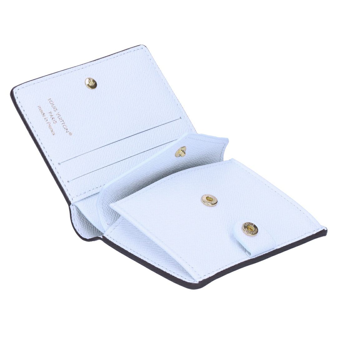 ルイヴィトン LOUIS VUITTON 折財布 二つ折財布 コンパクトウォレット モノグラム M14613 ポケットウォレット・LVチャーム アズールブルー