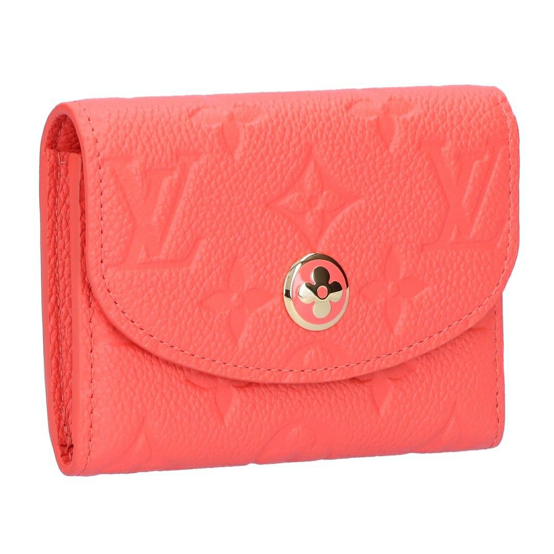 ルイヴィトン LOUIS VUITTON コインケース 小銭入れ ミニウォレット２つ折財布 アンプラント M14508 ポルトモネ・ロザリ スウィートコーラル