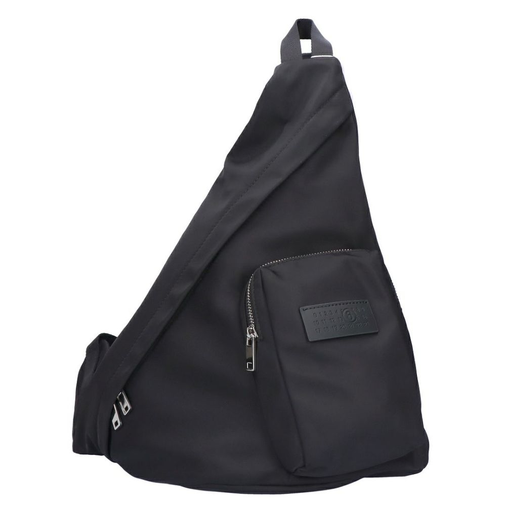 エムエムシックス メゾンマルジェラ MM6 MAISON MARGIELA ショルダーバッグ ボディバッグ クロスボディ ポケットナイロンスリングバッグ ジャパニーズ SB5WG0019P8504 T8013 BLACK