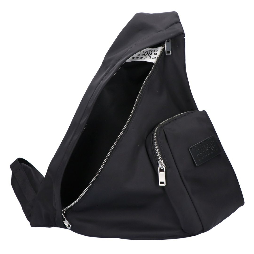 エムエムシックス メゾンマルジェラ MM6 MAISON MARGIELA ショルダーバッグ ボディバッグ クロスボディ ポケットナイロンスリングバッグ ジャパニーズ SB5WG0019P8504 T8013 BLACK