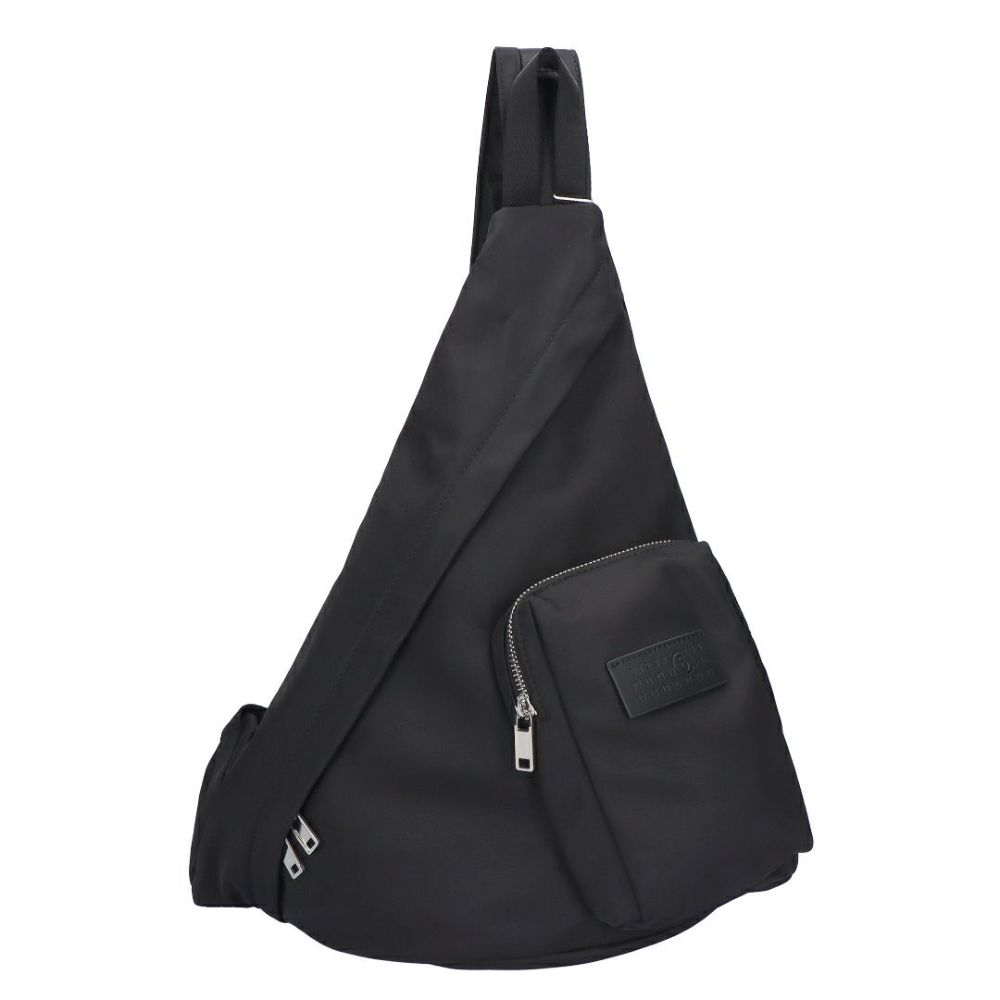 エムエムシックス メゾンマルジェラ MM6 MAISON MARGIELA ショルダーバッグ ボディバッグ クロスボディ ポケットナイロンスリングバッグ ジャパニーズ SB5WG0019P8504 T8013 BLACK