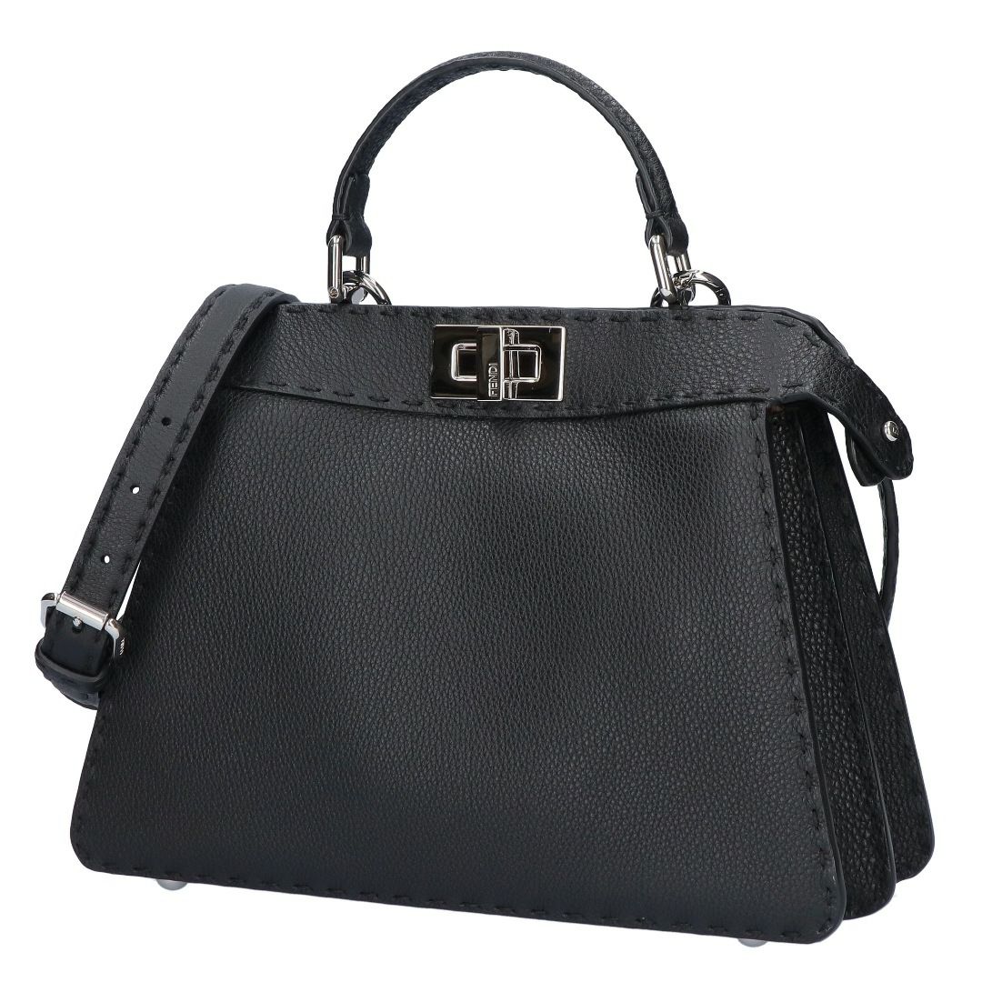 フェンディ FENDI 2WAYバッグ ピーカブー 8BN327 ADYL F1EEJ PLACCA ARGENTO NR+CAME 【お取り寄せ】