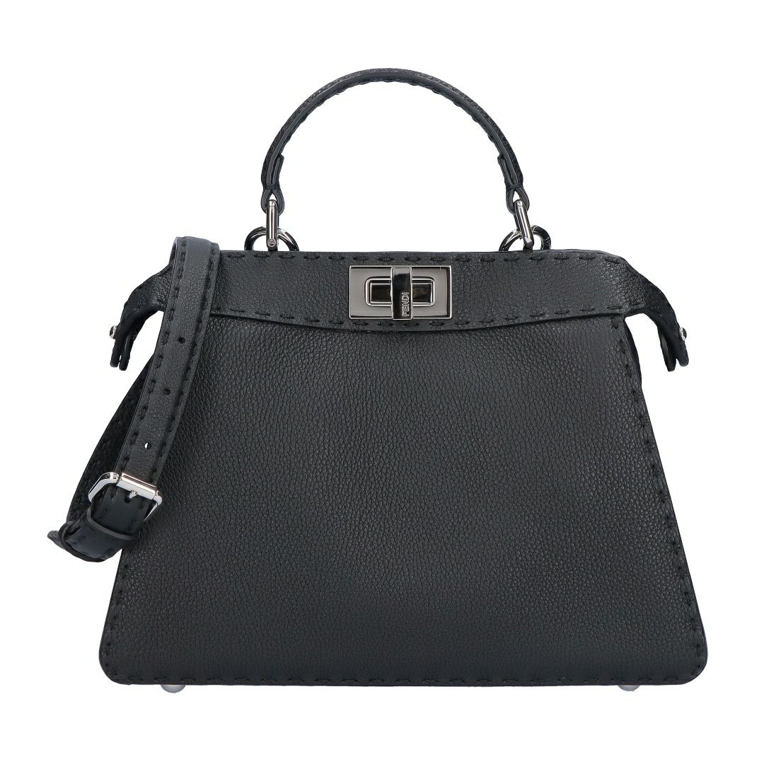 フェンディ FENDI 2WAYバッグ ピーカブー 8BN327 ADYL F1EEJ PLACCA ARGENTO NR+CAME 【お取り寄せ】