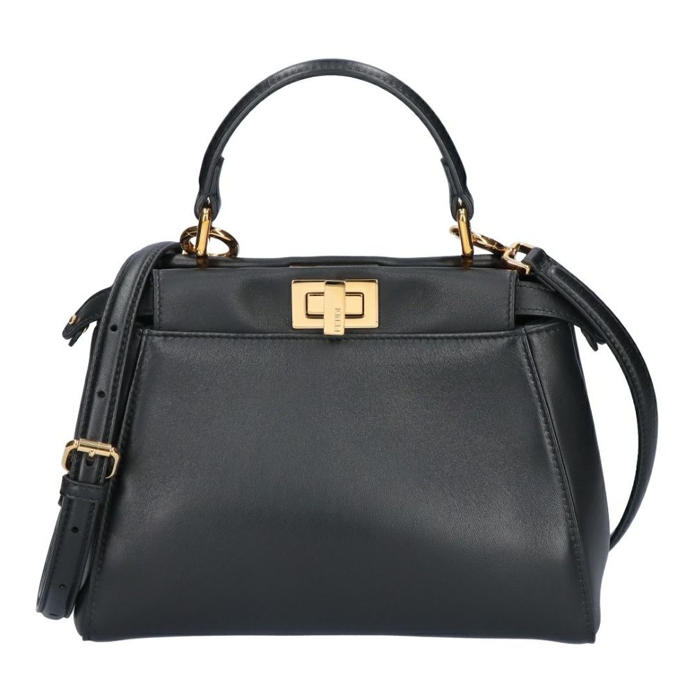 フェンディ FENDI 2WAYバッグ ピーカブー ミニ 8BN244 AD6G F0KUR NERO+ORO SO 【お取り寄せ】
