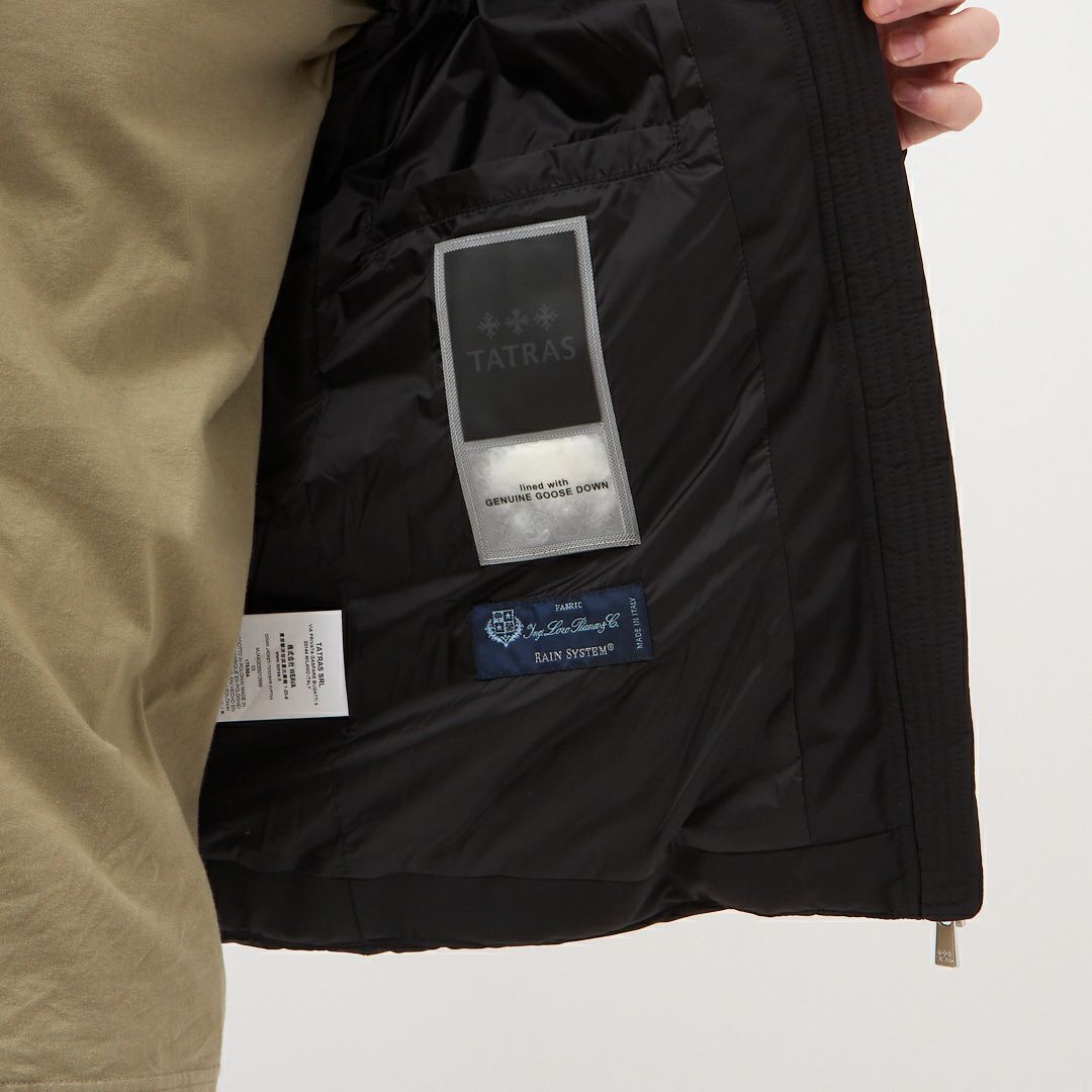 タトラス TATRAS メンズ ダウンジャケット フルジップ フーディ DINANDO ディナンド MJXA0035013588 01BLACK