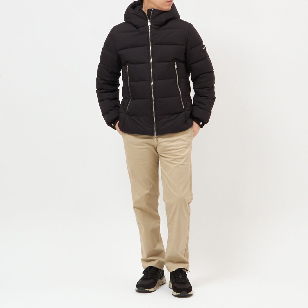 タトラス TATRAS メンズ ダウンジャケット フルジップ フーディ CIZIO シツィオ MJXA0017013588 01BLACK