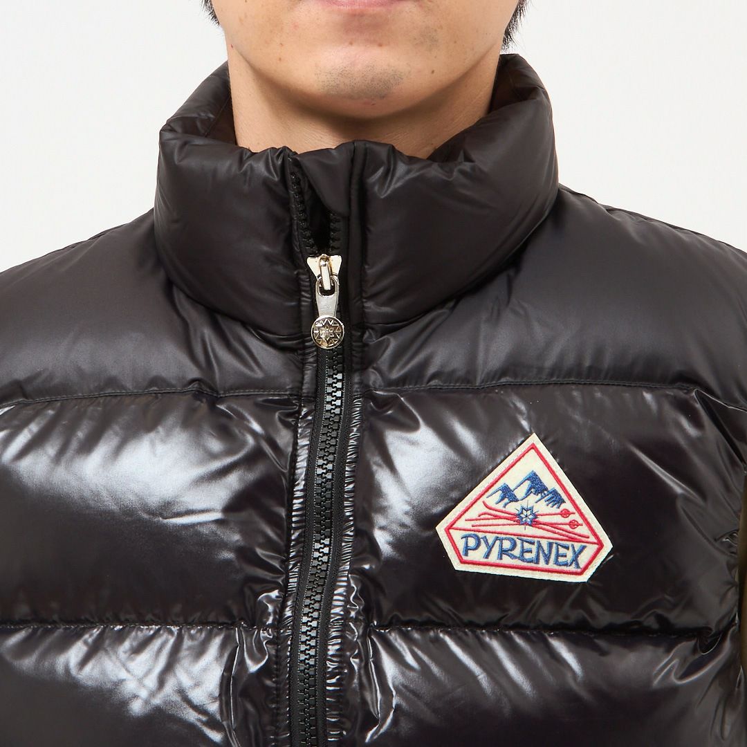 ピレネックス PYRENEX メンズダウンベスト メンズアウター ダウンブルゾン ジレ フルジップ JOHN VEST DOWN HUY021 P0009 BLACK