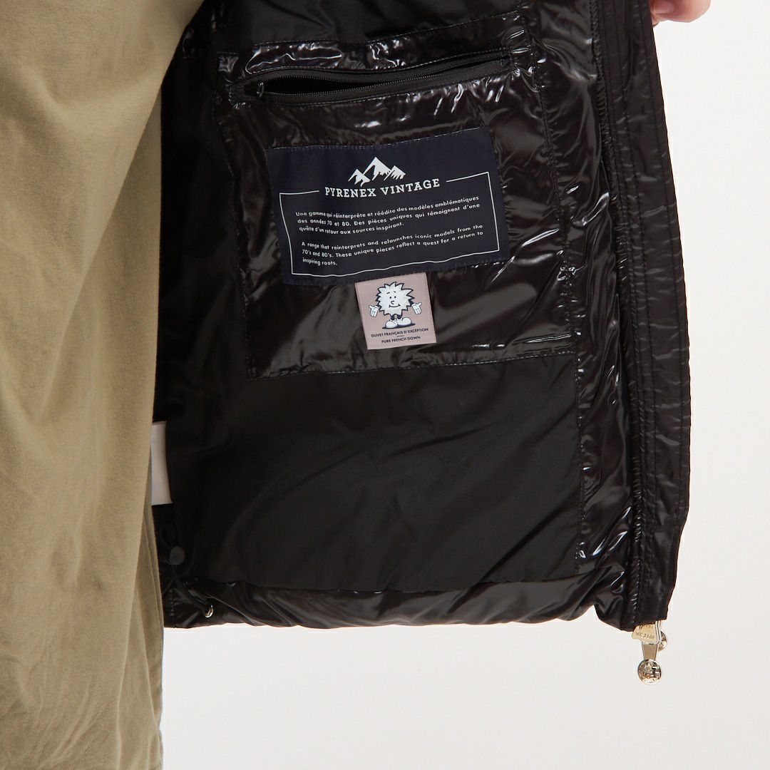 ピレネックス PYRENEX メンズダウンベスト メンズアウター ダウンブルゾン ジレ フルジップ JOHN VEST DOWN HUY021 P0009 BLACK