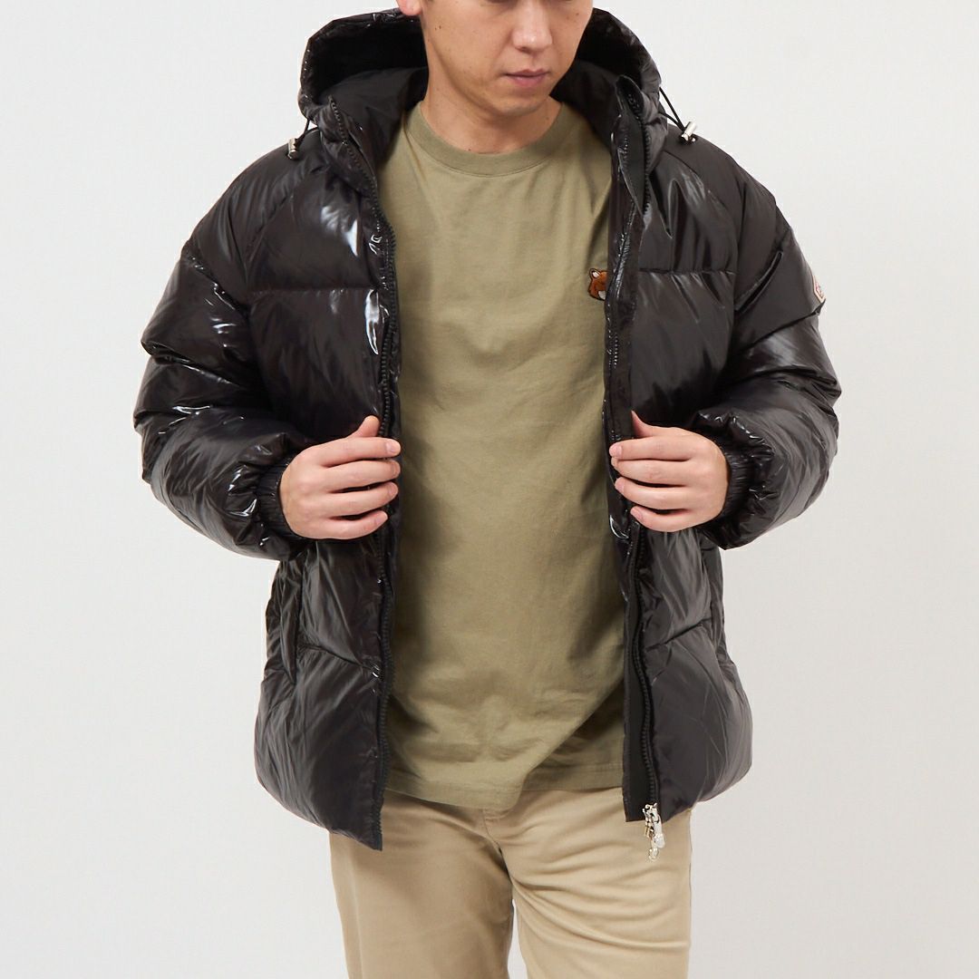 ピレネックス PYRENEX メンズダウンジャケットステン メンズアウター ダウンブルゾン フーディ フルジップ STEN DOWNJACKET HUY022 P0009 BLACK