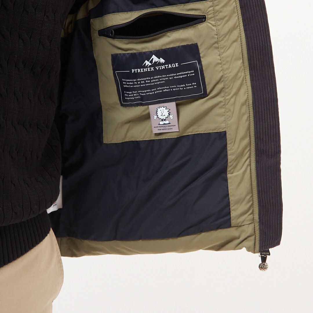 ピレネックス PYRENEX メンズ ダウンベスト RETRO JOHN HUY012P MERMAID