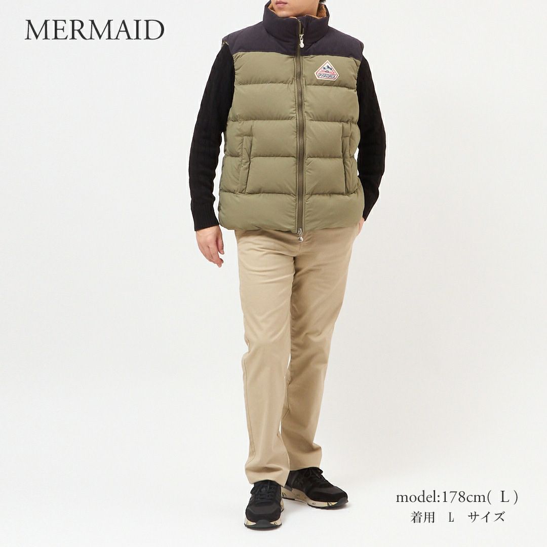 ピレネックス PYRENEX メンズ ダウンベスト RETRO JOHN HUY012P MERMAID
