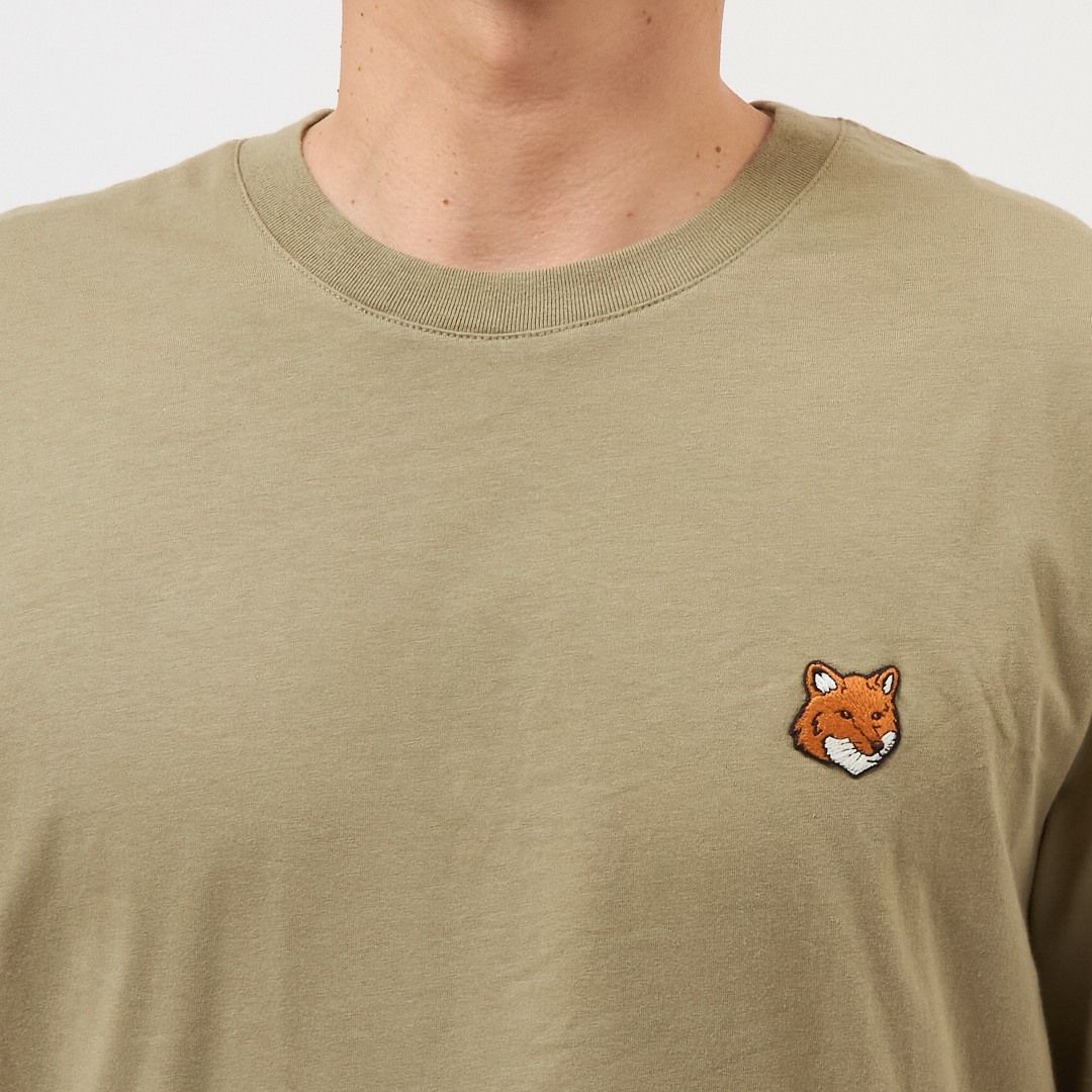 メゾンキツネ MAISON KITSUNE メンズ 長袖 Tシャツ フォックスヘッド レギュラー ロングスリーブ Tシャツ PM00118KJ7026 P131 LAUREL GREEN