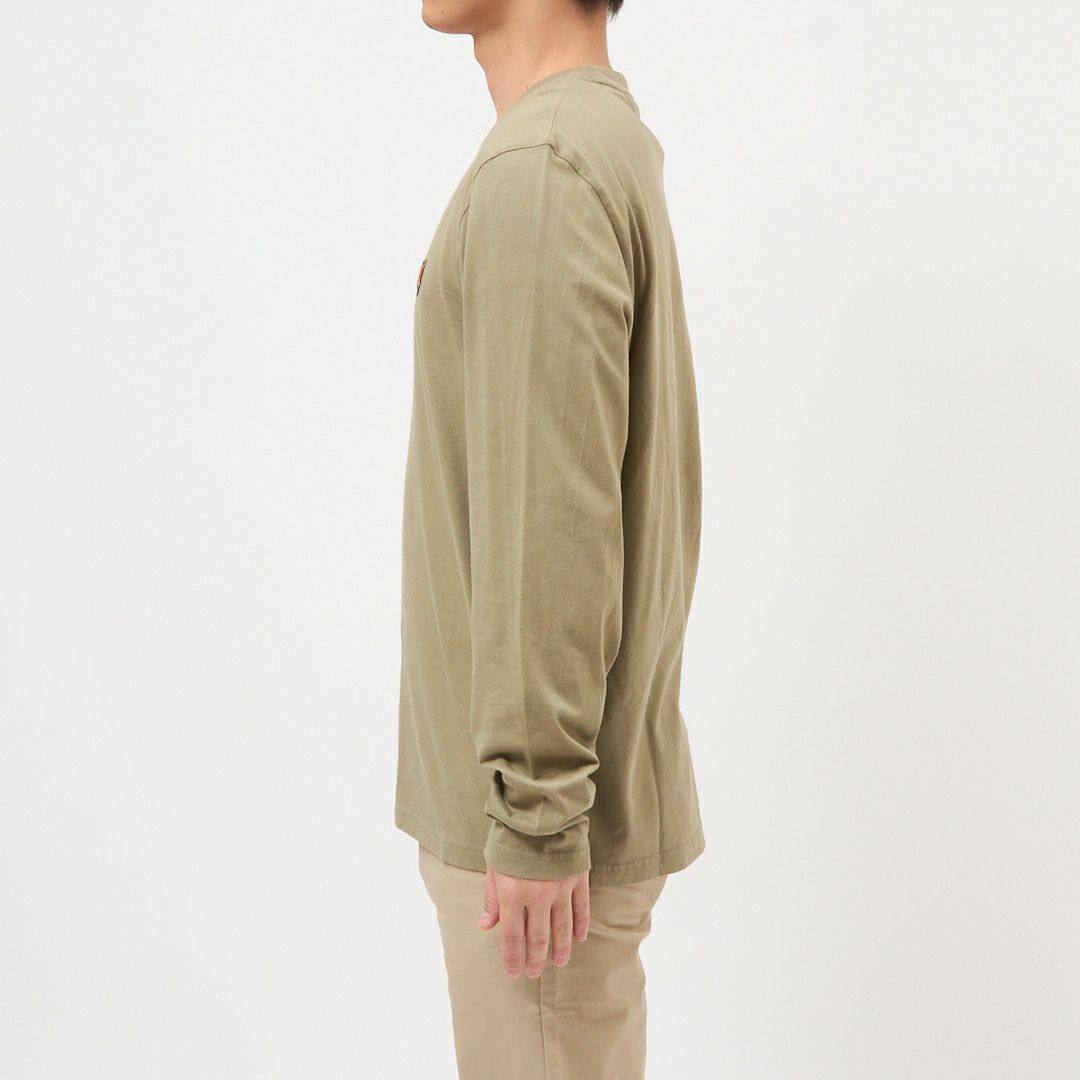 メゾンキツネ MAISON KITSUNE メンズ 長袖 Tシャツ フォックスヘッド レギュラー ロングスリーブ Tシャツ PM00118KJ7026 P131 LAUREL GREEN