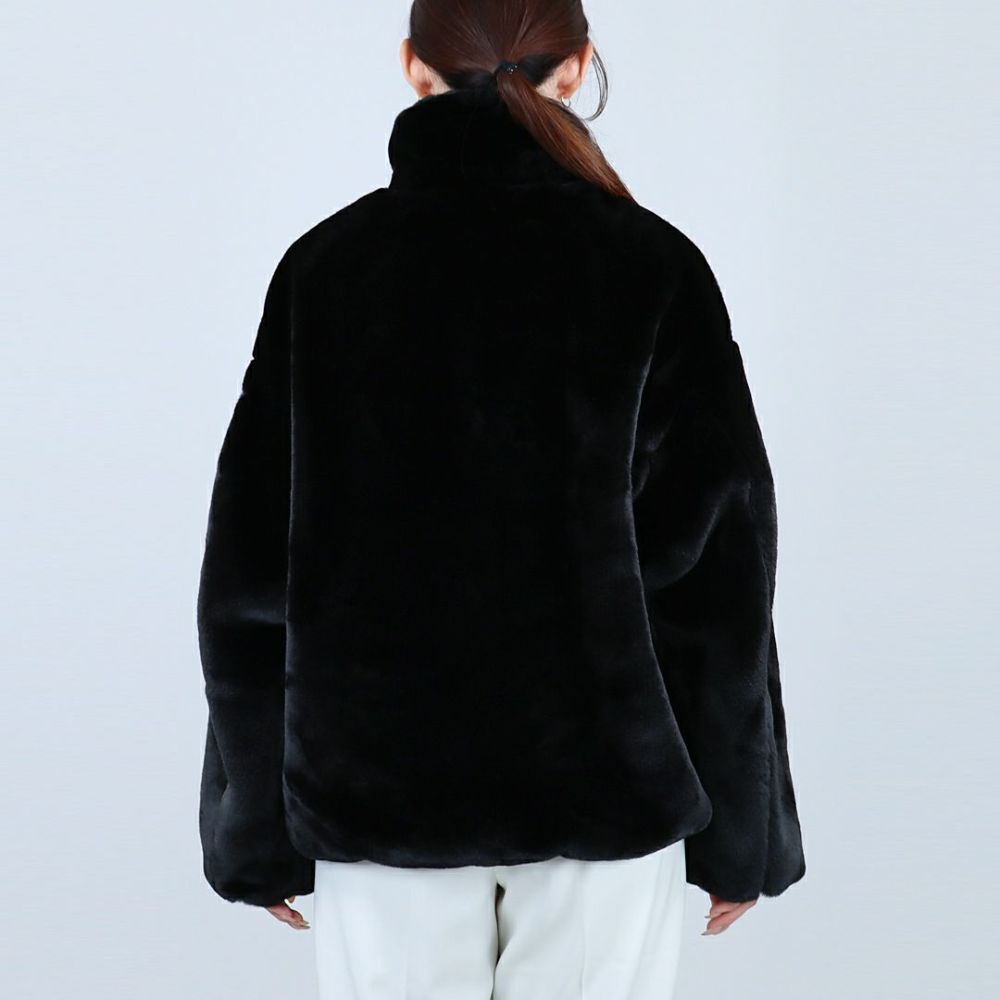 タトラス TATRAS レディースジャケット もこもこ エコファー ボアブルゾン ボアジャケット フルジップ スタンドカラー BARBRA バルブラ LJXA0038033588