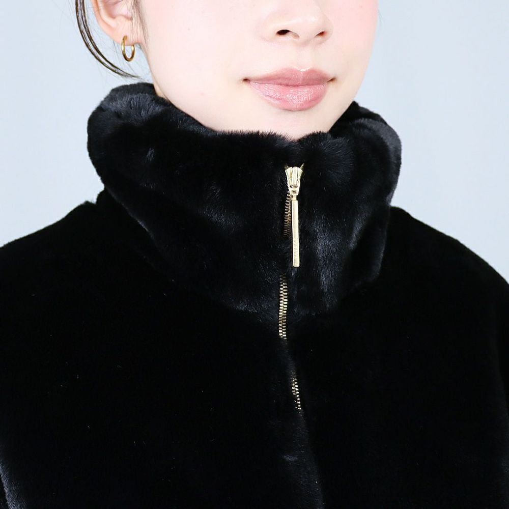 タトラス TATRAS レディースジャケット もこもこ エコファー ボアブルゾン ボアジャケット フルジップ スタンドカラー BARBRA バルブラ LJXA0038033588