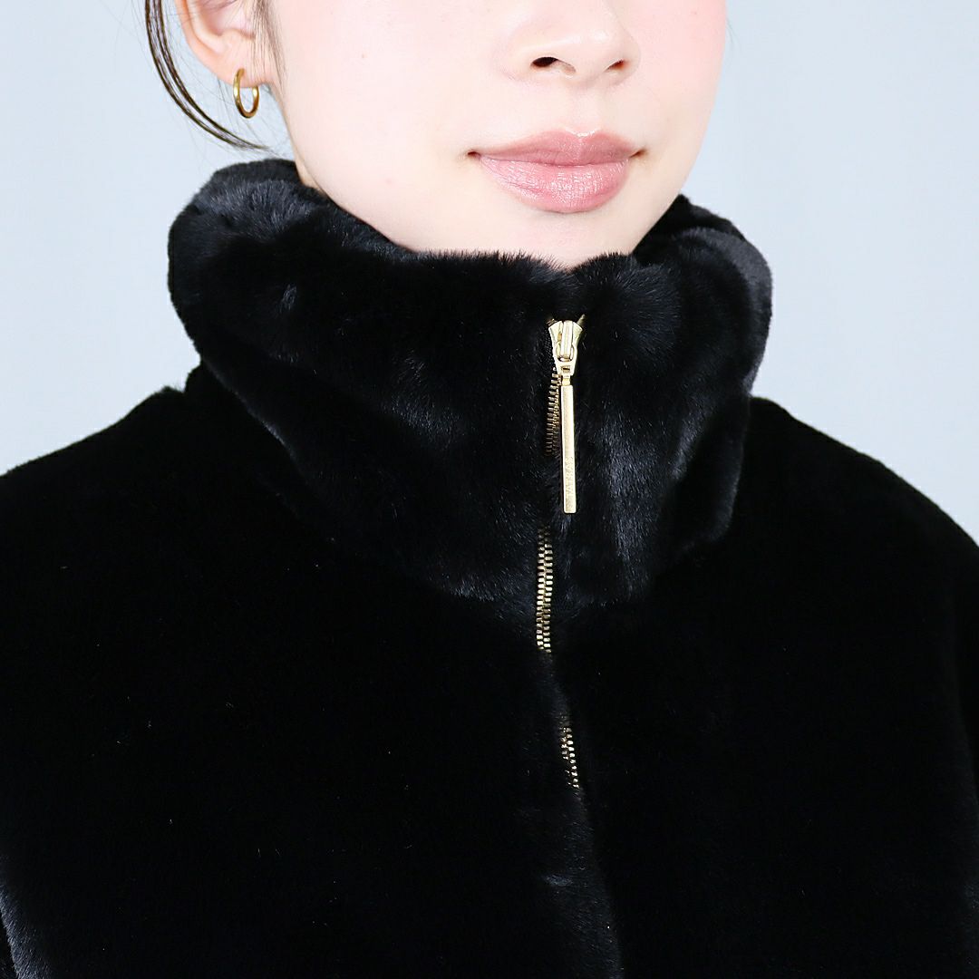 タトラス TATRAS レディースジャケット もこもこ エコファー ボアブルゾン ボアジャケット フルジップ スタンドカラー BARBRA バルブラ LJXA0038033588