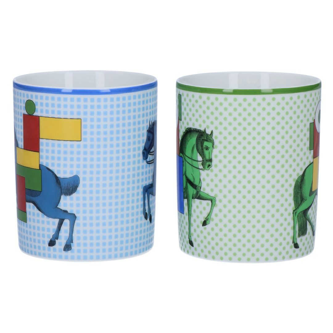 エルメス HERMES マグカップ マグ2個セット カヴァリエ・アン・フォルム 59431 食器 テーブルウェア ペアマグ ポーセリン 磁器