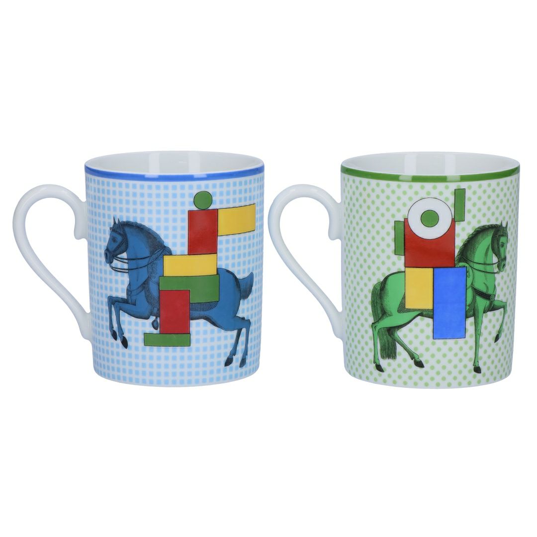 エルメス HERMES マグカップ マグ2個セット カヴァリエ・アン・フォルム 59431 食器 テーブルウェア ペアマグ ポーセリン 磁器