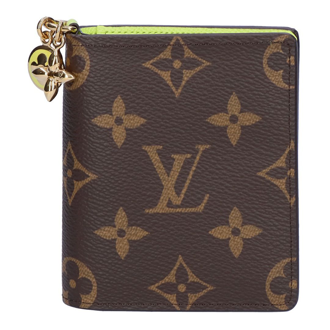 ルイヴィトン LOUIS VUITTON 折財布 二ツ折財布 コンパクトウォレット モノグラム M14628 ポケットウォレット・LVチャーム ゼスティライム