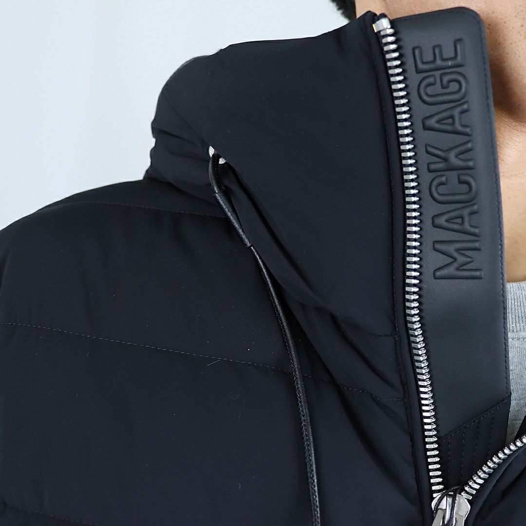 マッカージュ MACKAGE メンズアウター メンズジャケット メンズダウン ダウンジャケット ジップアップ フーディ JACK-Z C0001 BLACK