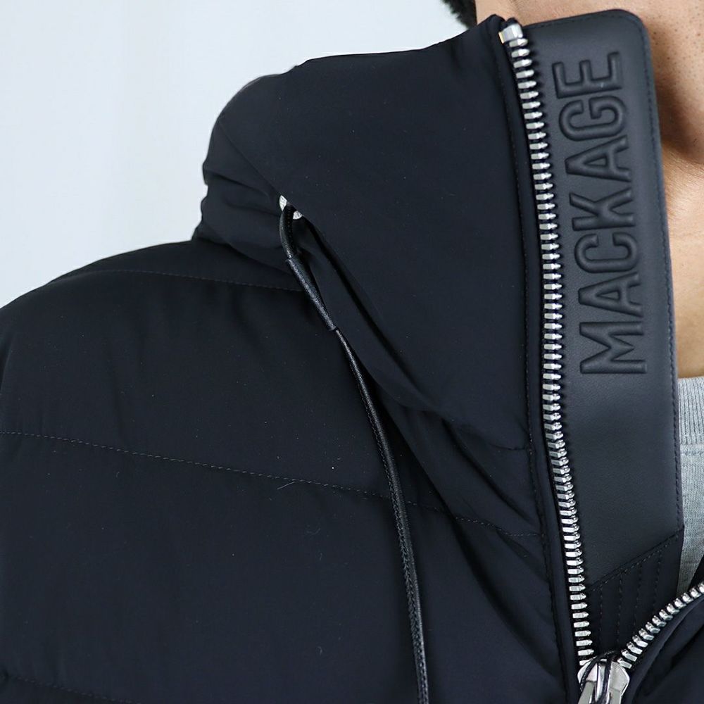 マッカージュ MACKAGE メンズアウター メンズジャケット メンズダウン ダウンジャケット ジップアップ フーディ JACK-Z C0001 BLACK