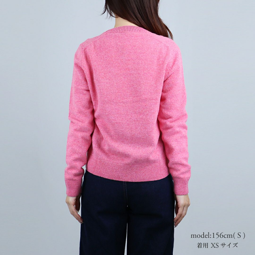 メゾンキツネ MAISON KITSUNE レディース ニット クルーネックセーター ベイビー フォックス ラムズウール レギュラー ジャンパー PW00817KT1006 0327 PALE ROSE