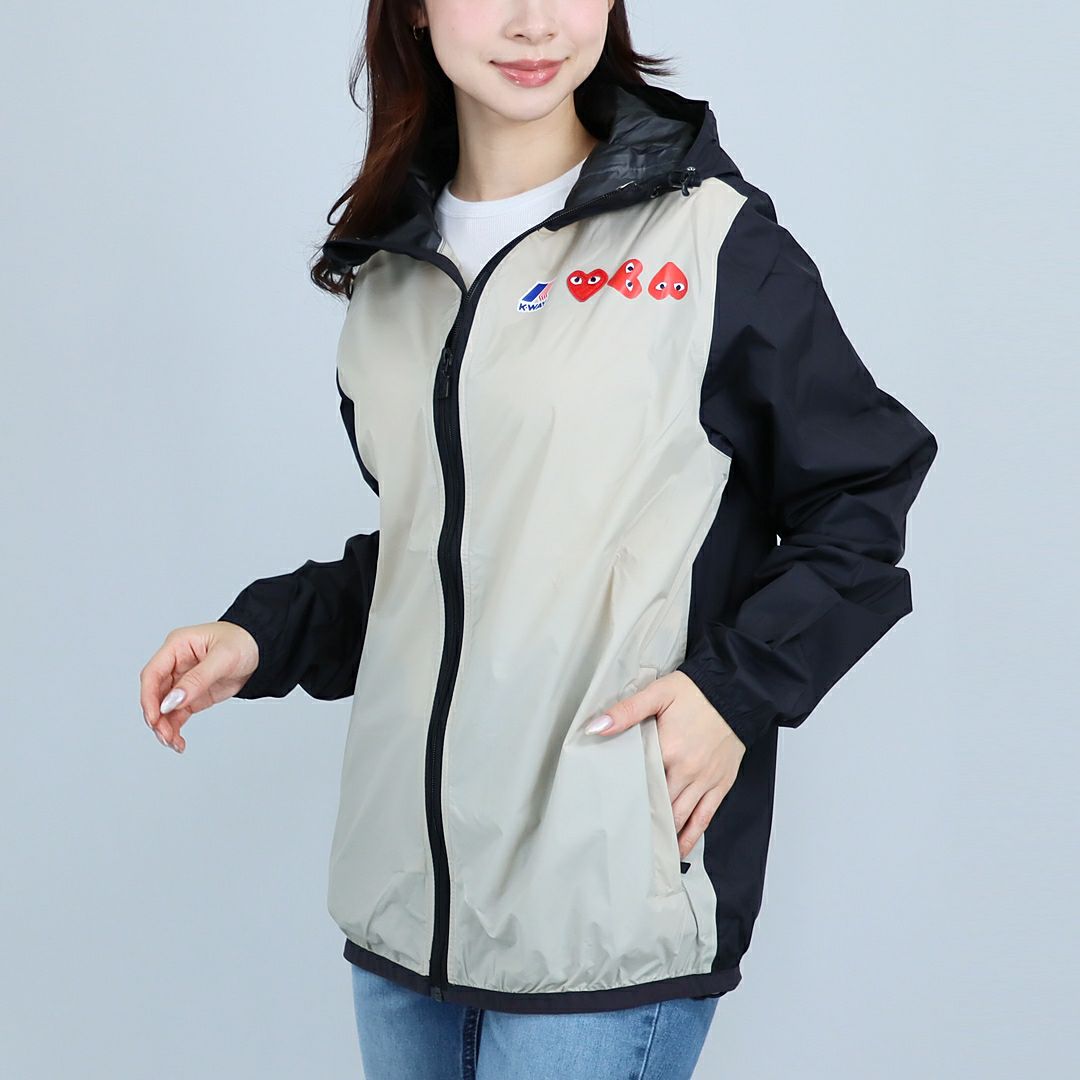 コムデギャルソン COMME DES GARCONS ユニセックス ジャケット ナイロンパーカー PLAY プレイ AZ J505 051 ジップアップ フーディ