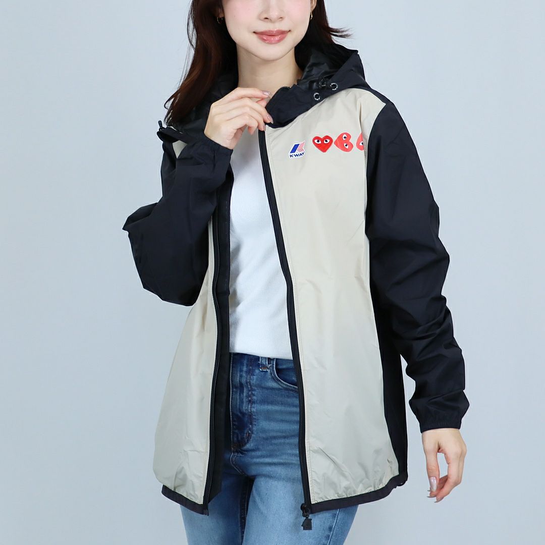 コムデギャルソン COMME DES GARCONS ユニセックス ジャケット ナイロンパーカー PLAY プレイ AZ J505 051 ジップアップ フーディ