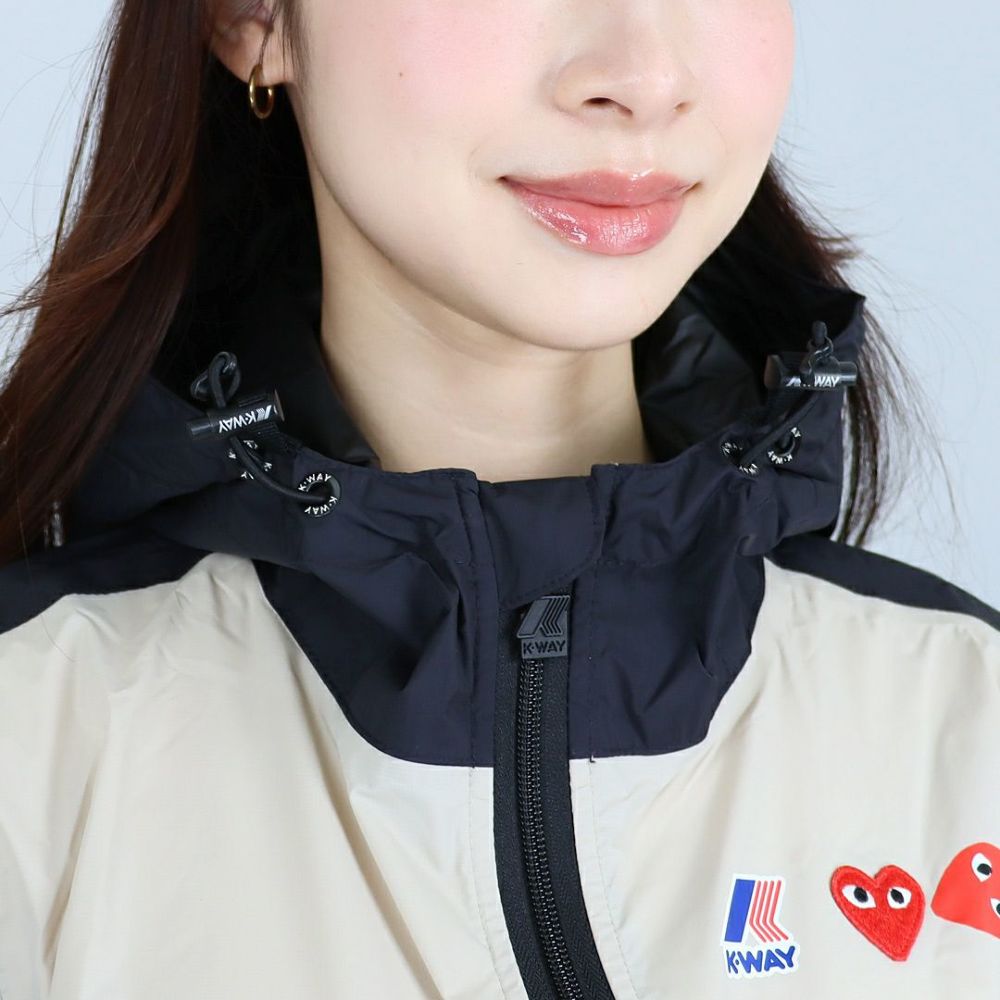 コムデギャルソン COMME DES GARCONS ユニセックス ジャケット ナイロンパーカー PLAY プレイ AZ J505 051 ジップアップ フーディ