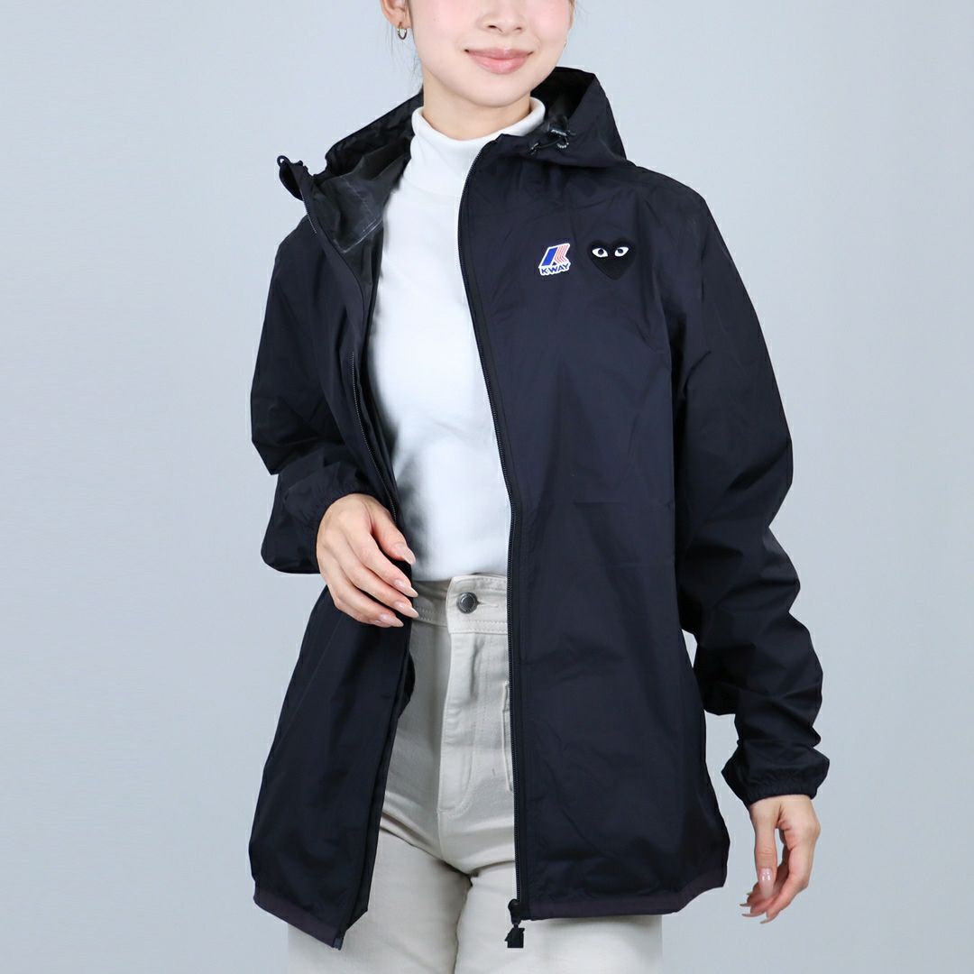 コムデギャルソン COMME DES GARCONS ユニセックス ジャケット ナイロンパーカー PLAY プレイ AZ J507 051 ジップアップ フーディ