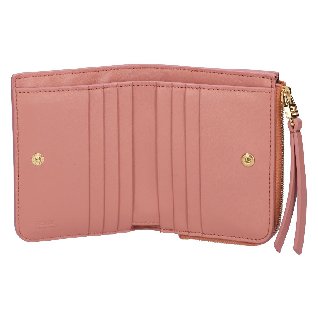 フェンディ FENDI 折財布 二つ折り財布 FF EMBOSSED 8M0519 AAJD F13VM MACARON+SOFT GOLD