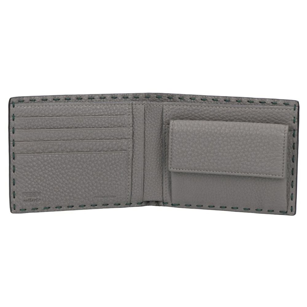 フェンディ FENDI メンズ 折財布 ニつ折り財布 小銭入れ付き SELLERIA セレリア 7M0194 AP3C F1TUN VERDE NORI+ARGILLA+P