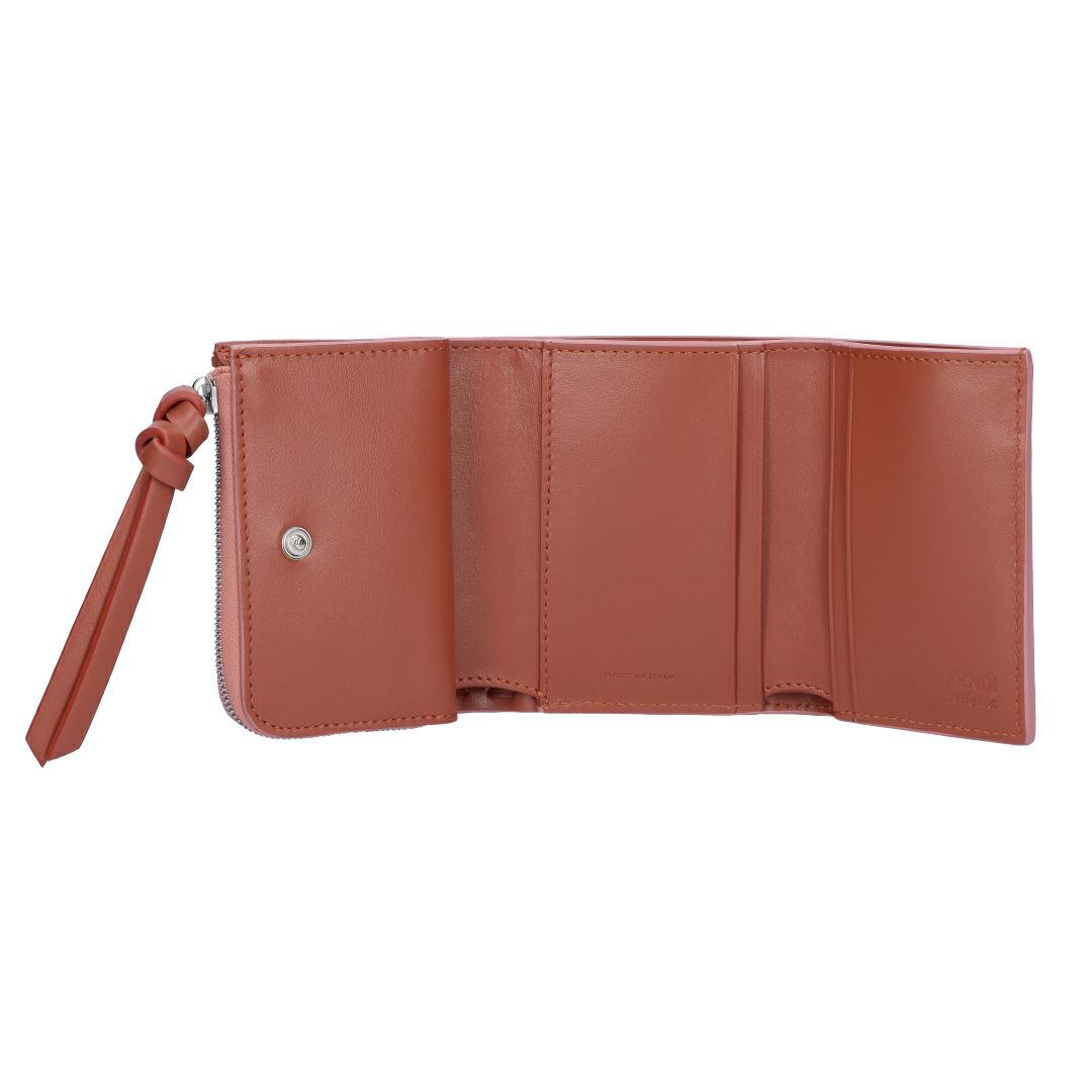 フェンディ FENDI 折財布 三つ折り財布 ピーカブー セレリア 8M0499 AURN F1TWR SIENNA+PALLADIUM マイクロ