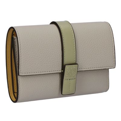グレーの三つ折り財布 LOEWE LOEWE（ロエベ） 中古 三折財布 レディース ブランド アナグラム