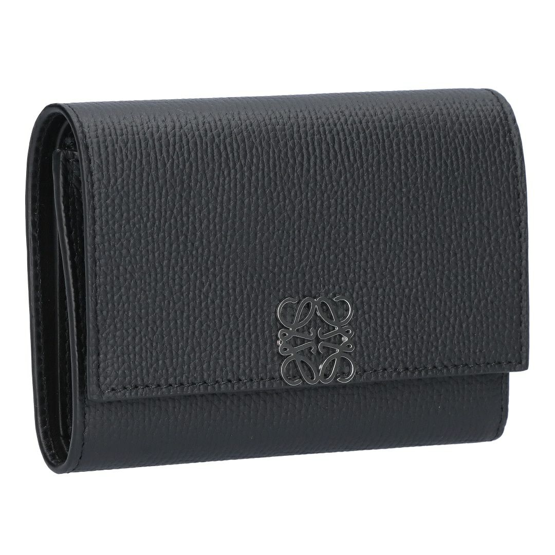 ロエベ LOEWE 折財布 三つ折り財布 アナグラム ヴァーティカル ウォレット C821S33X12 1100 BLACK