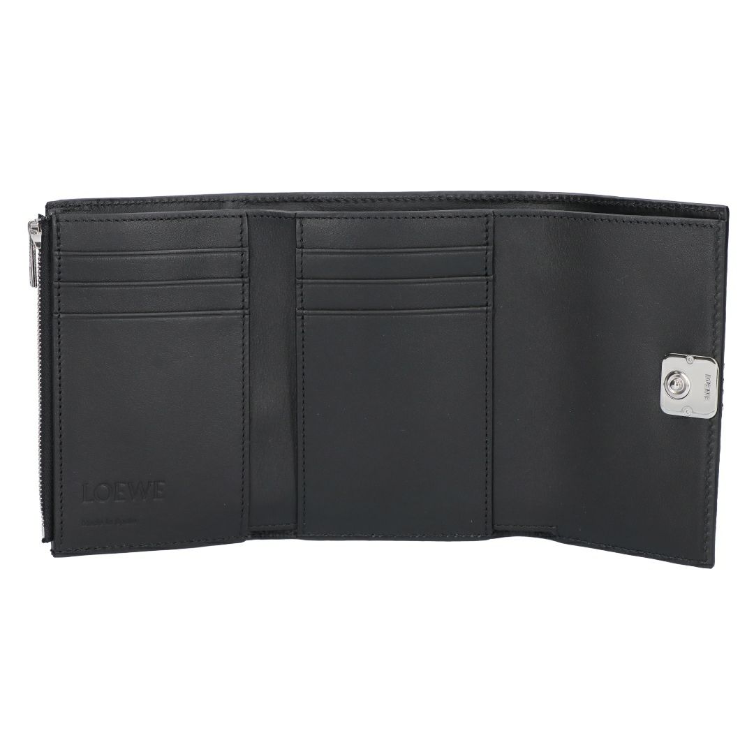 ロエベ LOEWE 折財布 三つ折り財布 アナグラム ヴァーティカル ウォレット C821S33X12 1100 BLACK