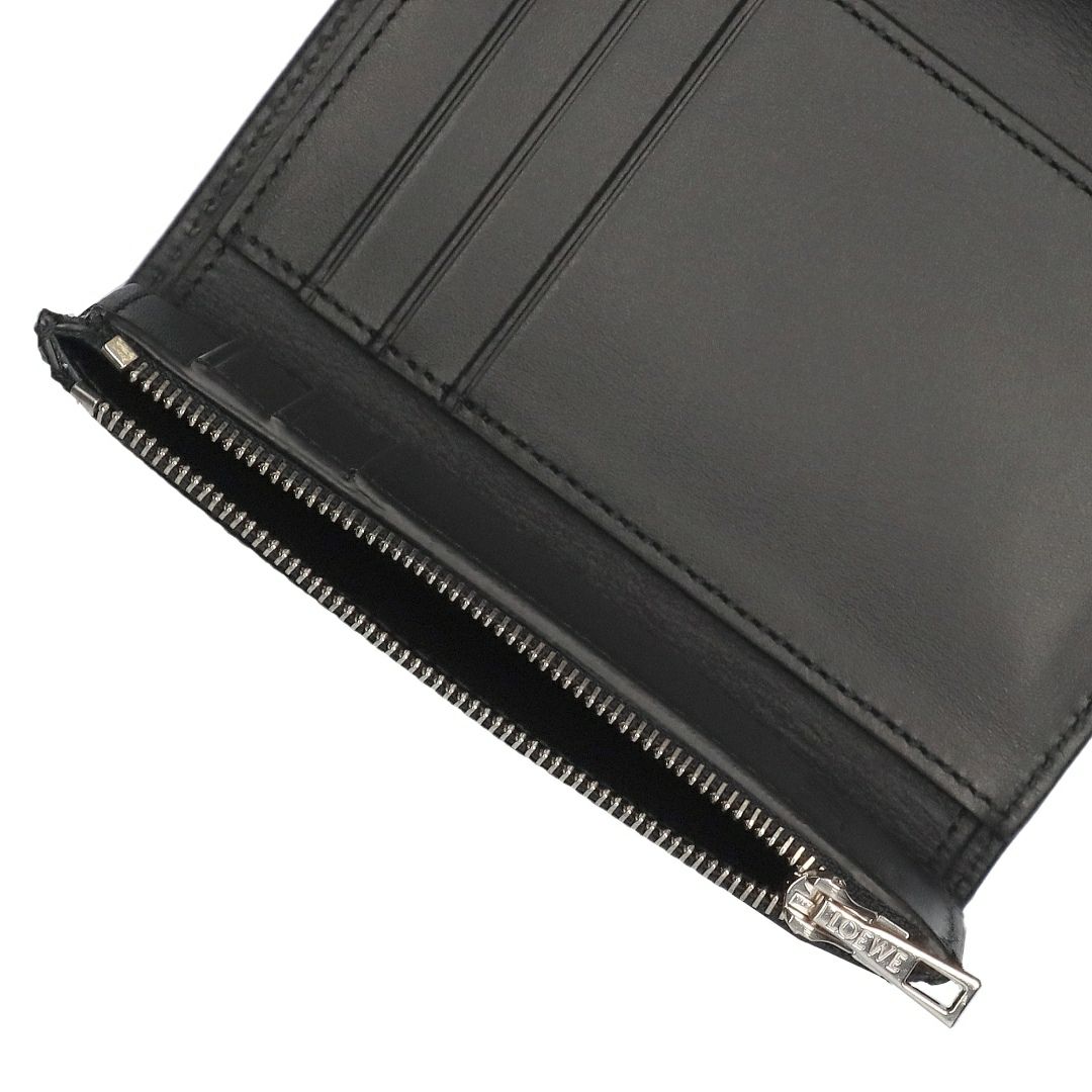 ロエベ LOEWE 折財布 三つ折り財布 アナグラム ヴァーティカル ウォレット C821S33X12 1100 BLACK