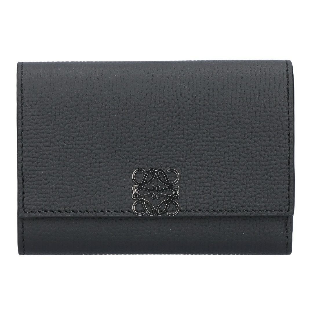 ロエベ LOEWE 折財布 三つ折り財布 アナグラム ヴァーティカル ウォレット C821S33X12 1100 BLACK