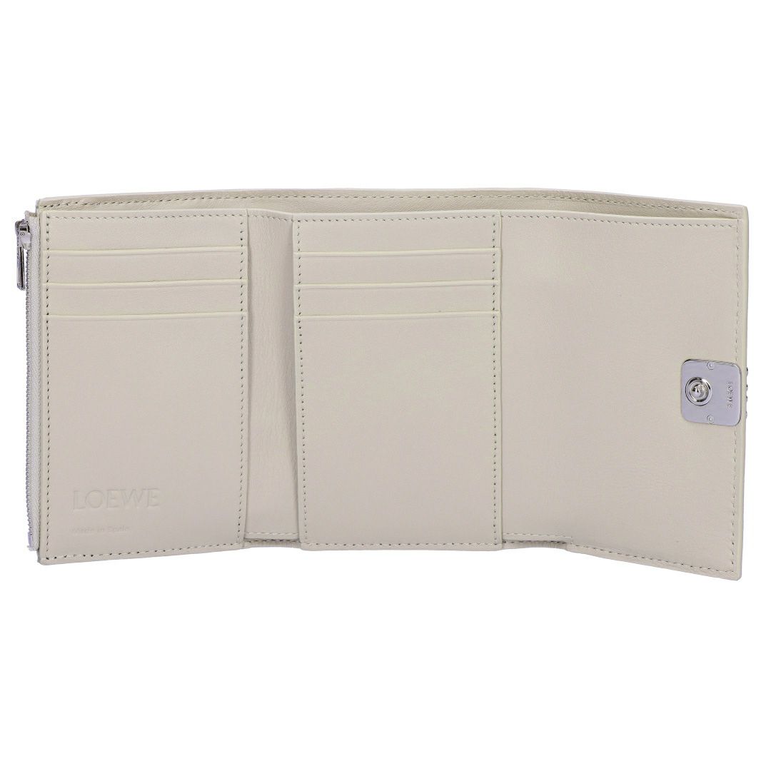 ロエベ LOEWE 折財布 三つ折り財布 アナグラム ヴァーティカル ウォレット C821S33X12 1769 LIGHT GHOST