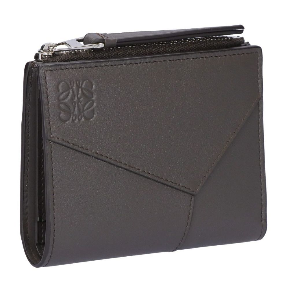 ロエベ LOEWE 折財布 二つ折り財布 コンパクト財布 パズルエッジ C510W73X08 1220 GRIS OSCURO/DARK GREY