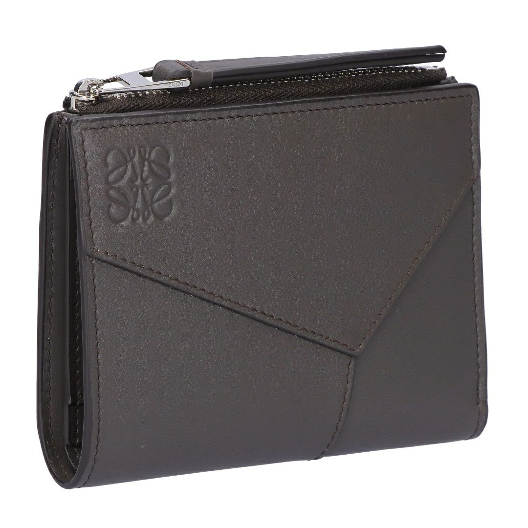 ロエベ LOEWE 折財布 二つ折り財布 コンパクト財布 パズルエッジ C510W73X08 1220 GRIS OSCURO/DARK GREY