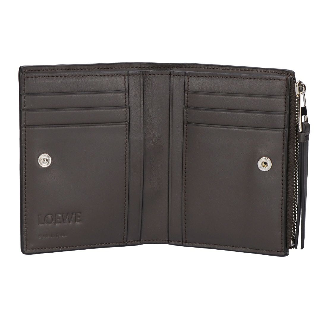 ロエベ LOEWE 折財布 二つ折り財布 コンパクト財布 パズルエッジ C510W73X08 1220 GRIS OSCURO/DARK GREY