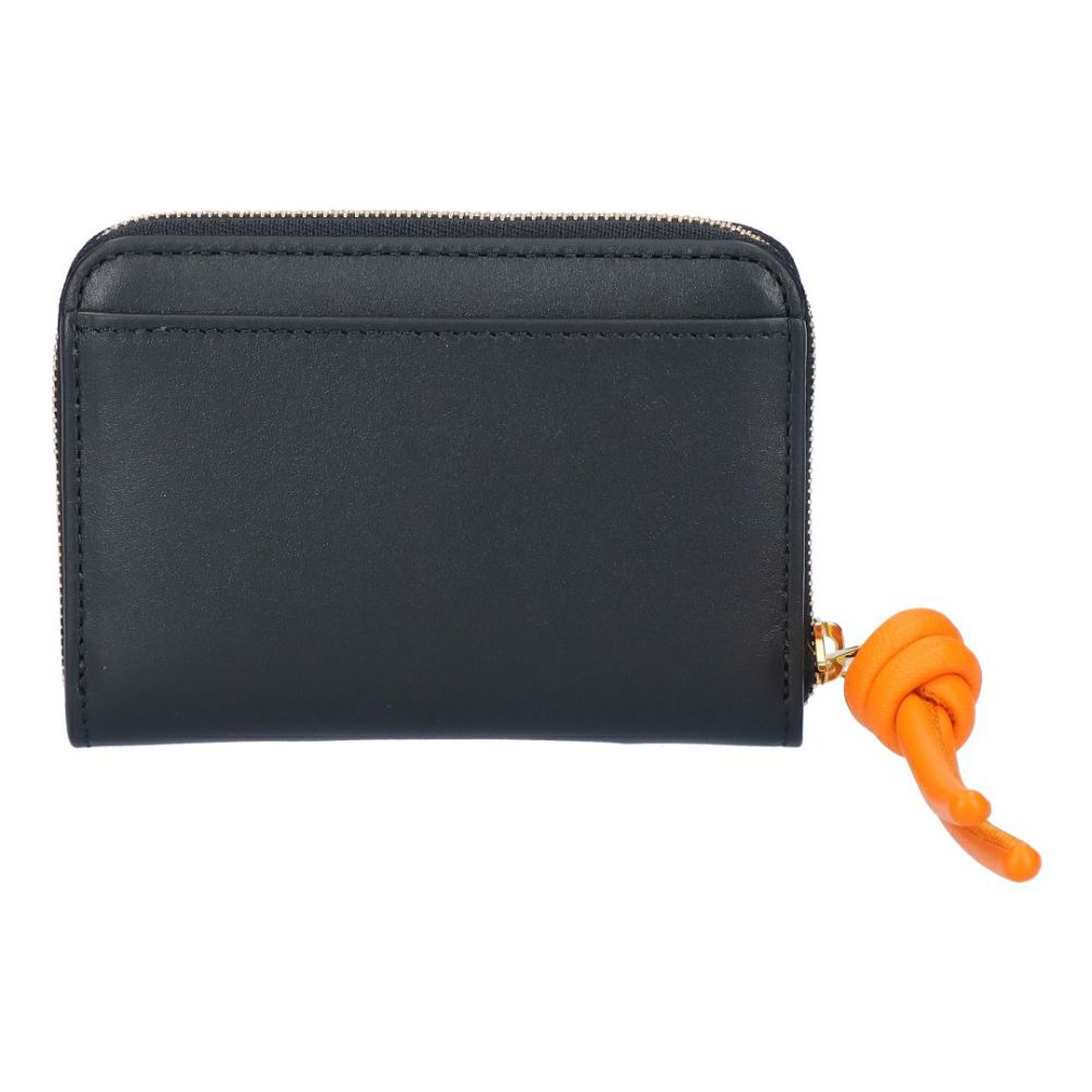 ロエベ LOEWE 小銭入れ コインケース コンパクトウォレット ノット ジップ コインパース CEM1ZCPX02 6036 BLACK/BRIGHT ORANGE