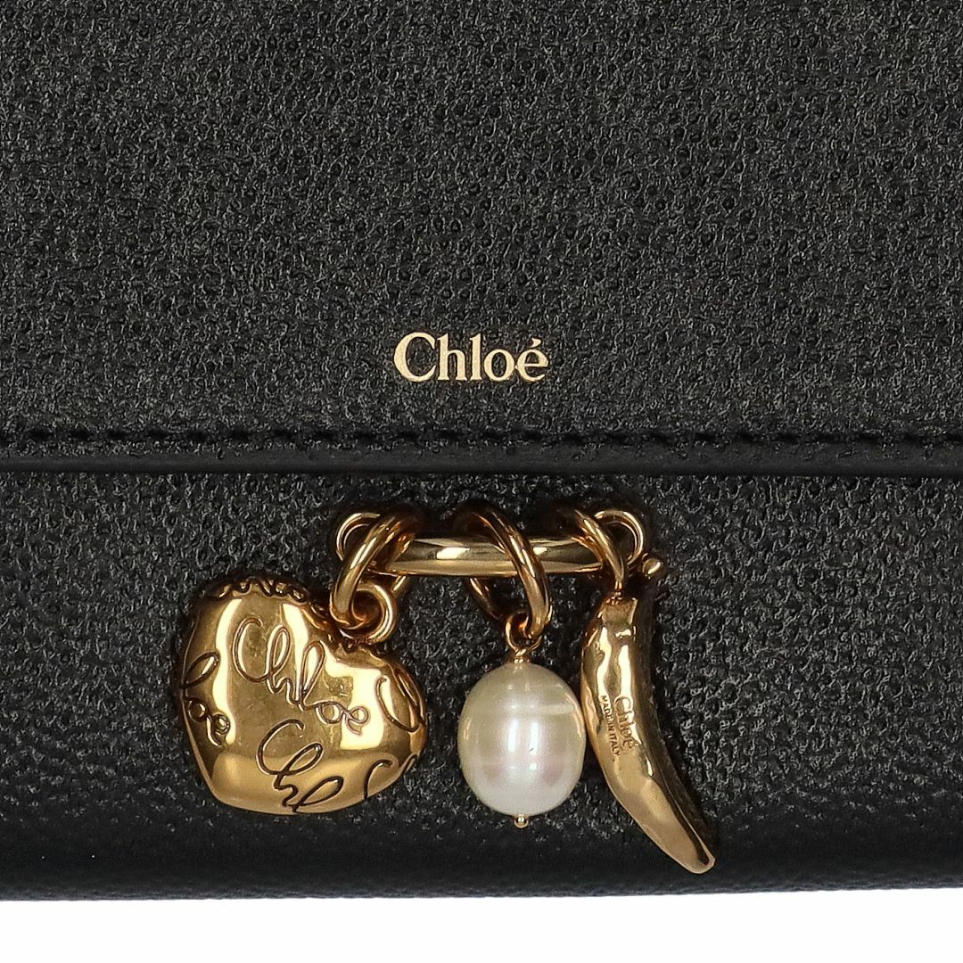 クロエ CHLOE 長財布 CHLOE CHARMS クロエチャームズ CH25AP987Q12 001 BLACK 【お取り寄せ】